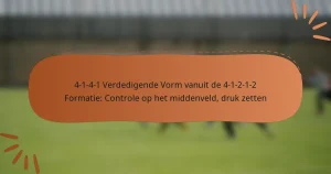 4-1-4-1 Verdedigende Vorm vanuit de 4-1-2-1-2 Formatie: Controle op het middenveld, druk zetten