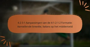 4-2-3-1 Aanpassingen van de 4-1-2-1-2 Formatie: Aanvallende breedte, balans op het middenveld