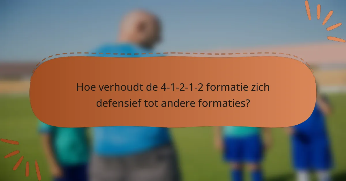 Hoe verhoudt de 4-1-2-1-2 formatie zich defensief tot andere formaties?