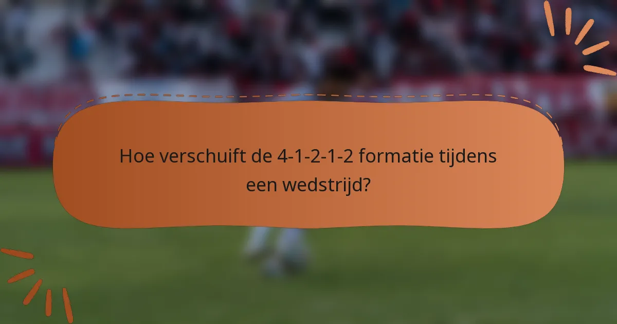 Hoe verschuift de 4-1-2-1-2 formatie tijdens een wedstrijd?